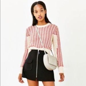 UO Cooperative Honey Mixed Stitch Pullover Sweater